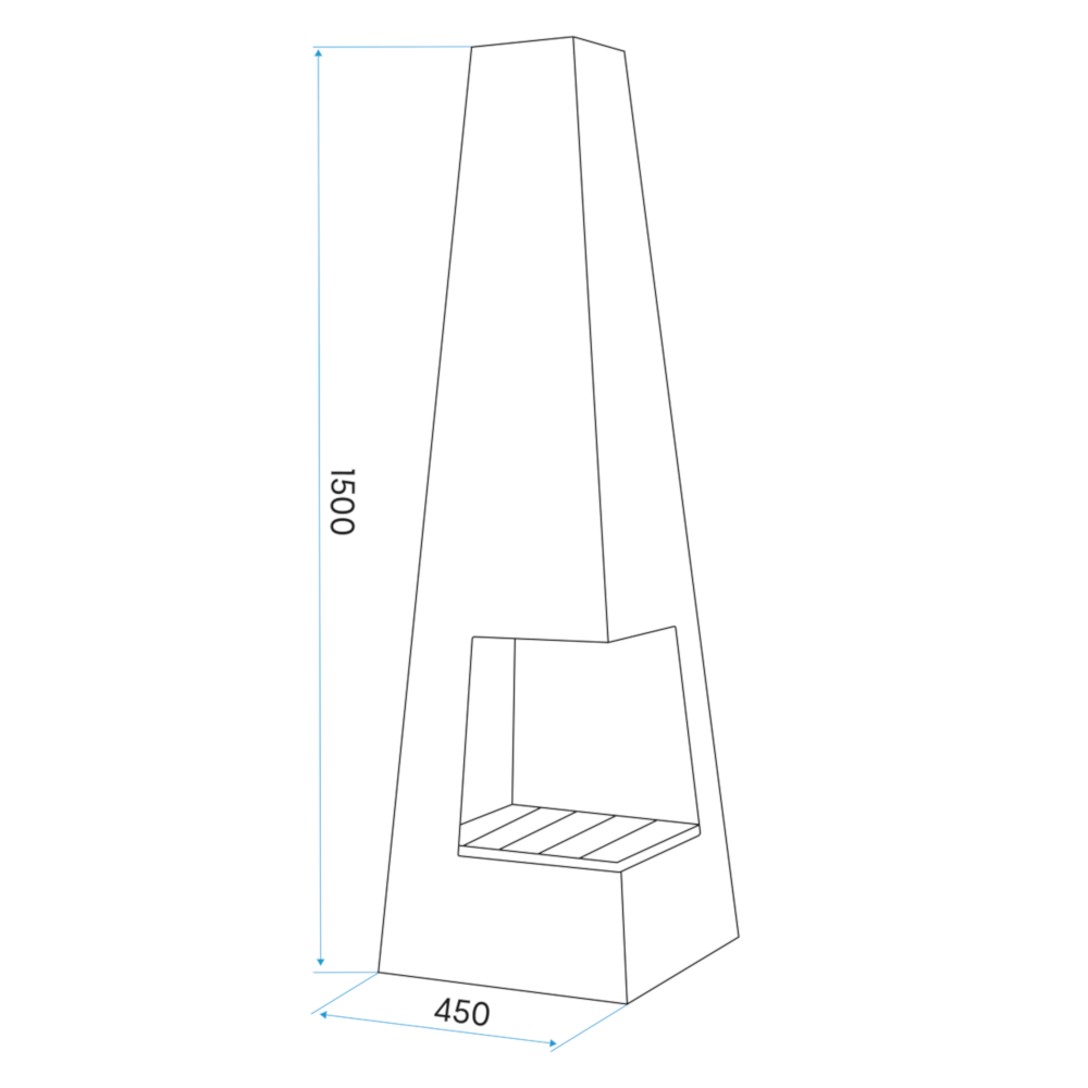 Dellonda DG105 DG106 Pyramid Chiminea, Outdoor Garden Patio Heater Log Fire Wood Burner