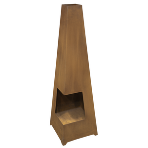 Dellonda DG106 Pyramid Chiminea, Outdoor Patio Heater, Wood Burner, Corten Steel