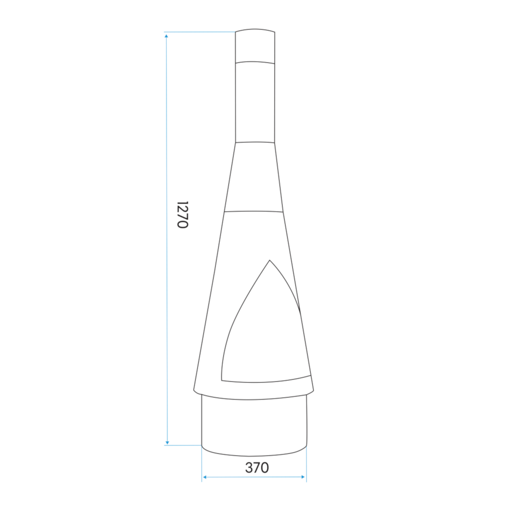 Dellonda DG109 DG110 Conical Chiminea, Outdoor Patio Heater, Wood Burner