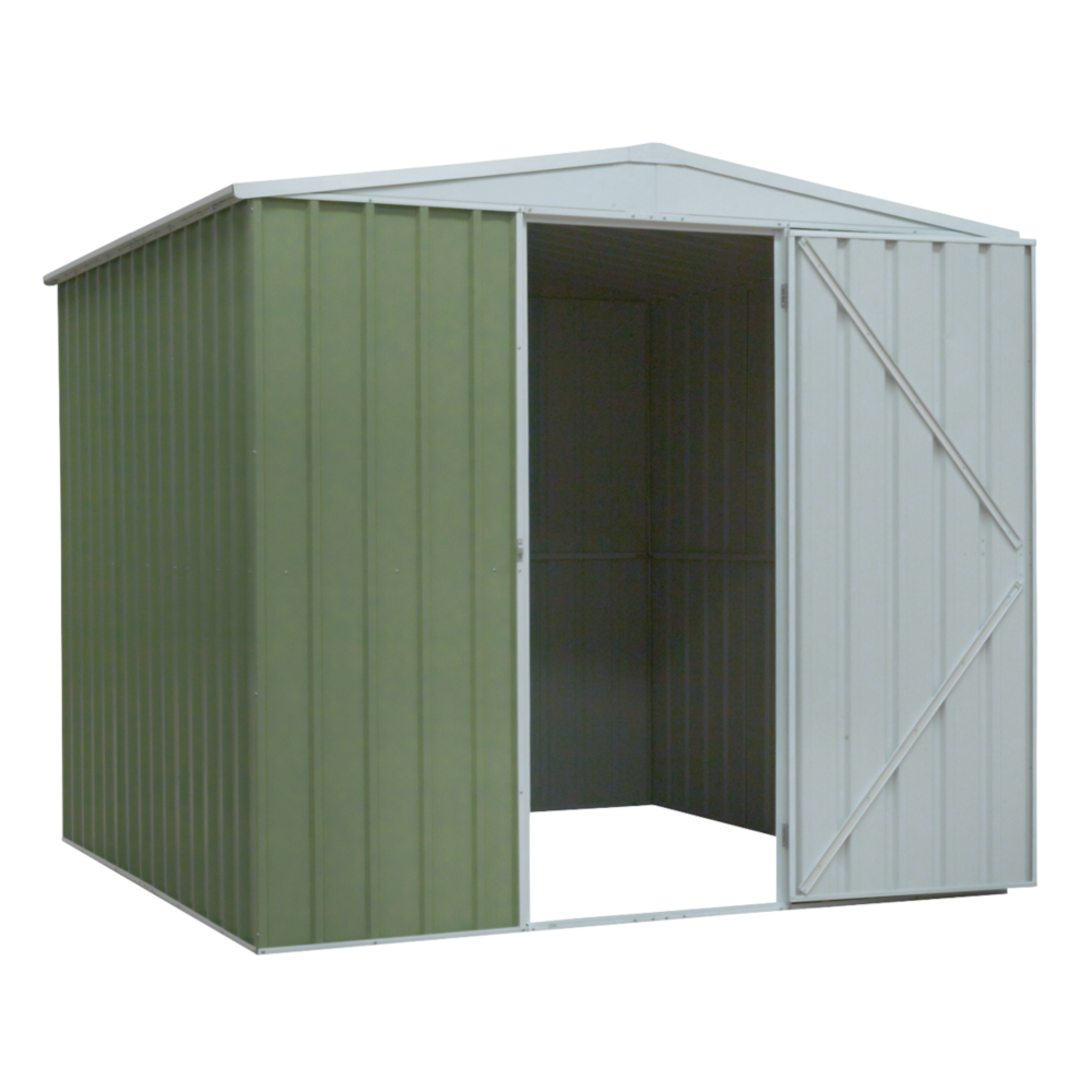 Dellonda DG115 Galvanised Steel Metal Garden Outdoor Storage Shed, 2300 x 2300 x 2200mm, Green