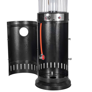Dellonda DG124 Propane Gas Outdoor Garden Patio Heater Warmer, 13kW (44,350 BTU/hr), Black