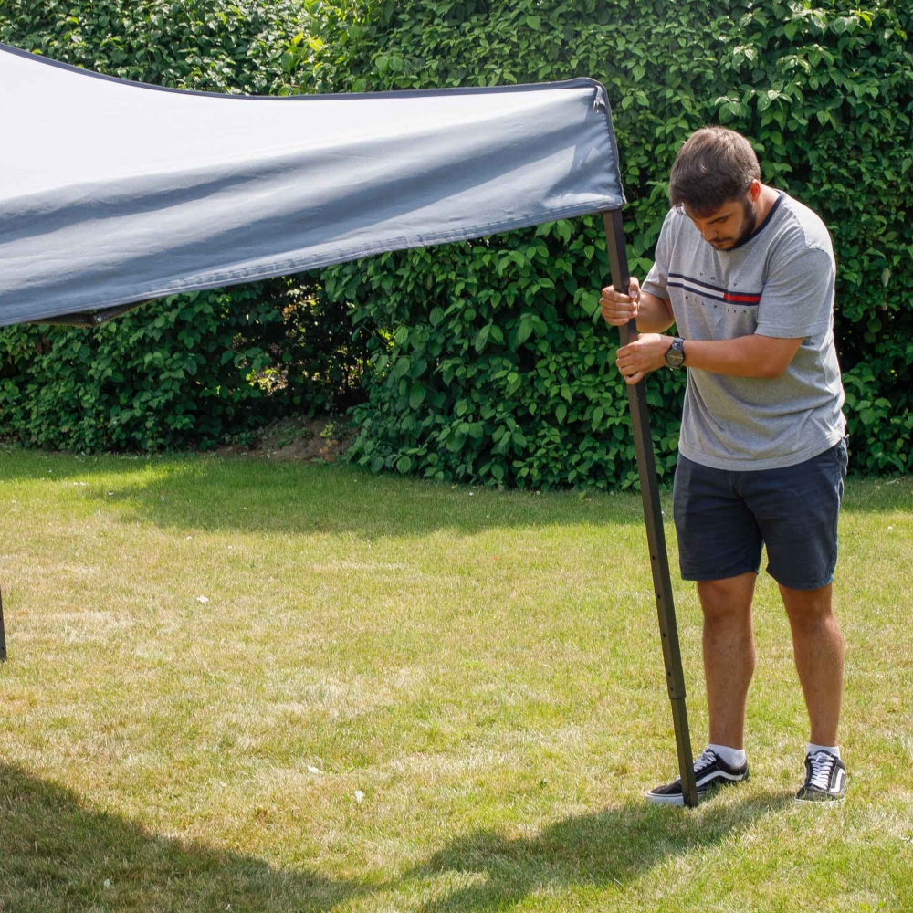 Dellonda DG129 DG133 DG137 DG141 Premium Pop Up Gazebo, Outdoor Garden Water Resistant Cover, Grey
