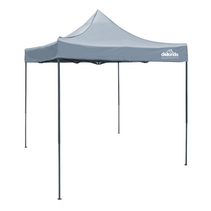 Dellonda DG129 Premium Pop Up Gazebo, Outdoor Garden Water Resistant Cover, 2m x 2m, Grey