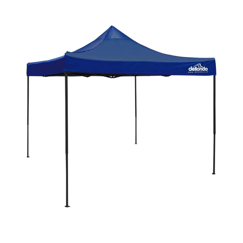 Dellonda DG131 Premium Pop Up Gazebo, Outdoor Garden Water Resistant Cover, 3m x 3m, Blue