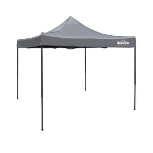 Dellonda DG133 Premium Pop Up Gazebo, Outdoor Garden Water Resistant Cover, 3m x 3m, Grey