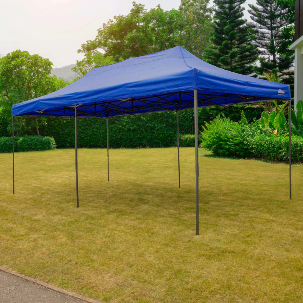 Dellonda DG139 Premium Pop Up Gazebo, Outdoor Garden Water Resistant Cover, 3m x 6m, Blue