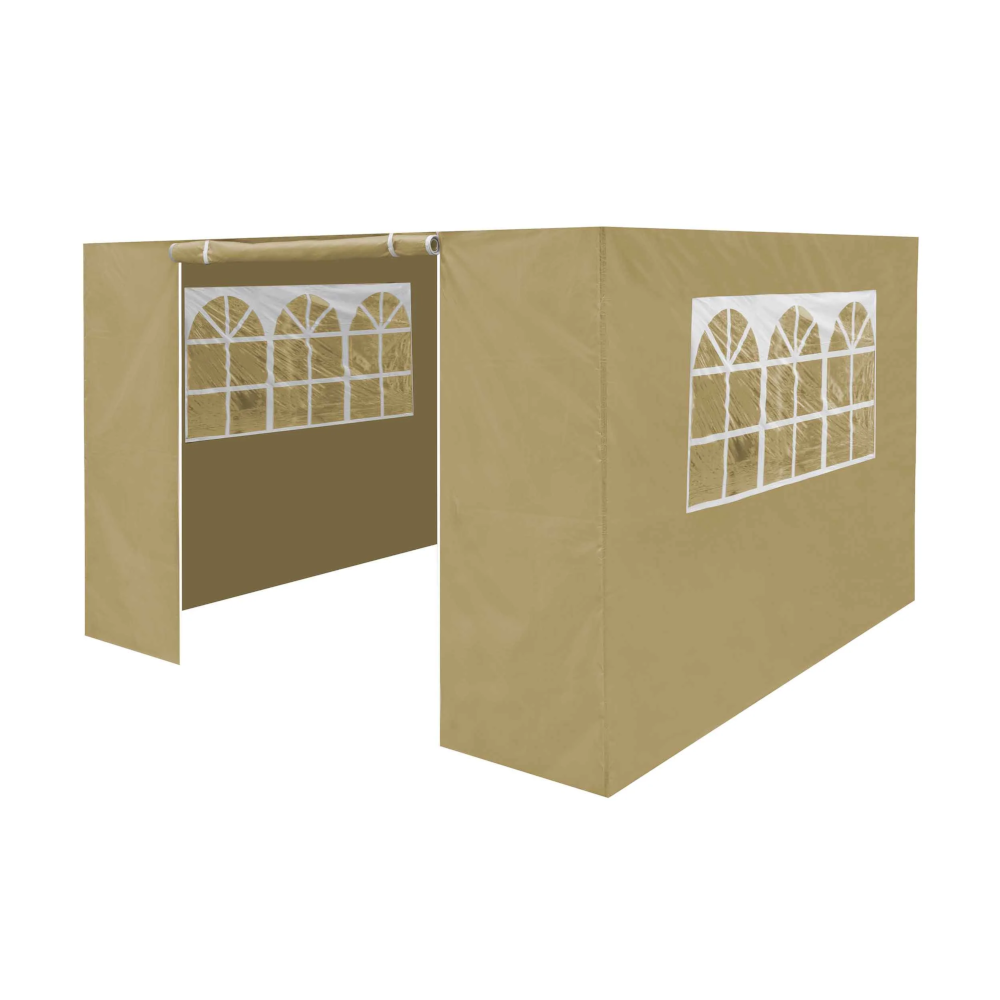 Dellonda DG142 Premium Side Walls, Doors and Window Panel for Pop Up Gazebo, 2m x 2m, Beige