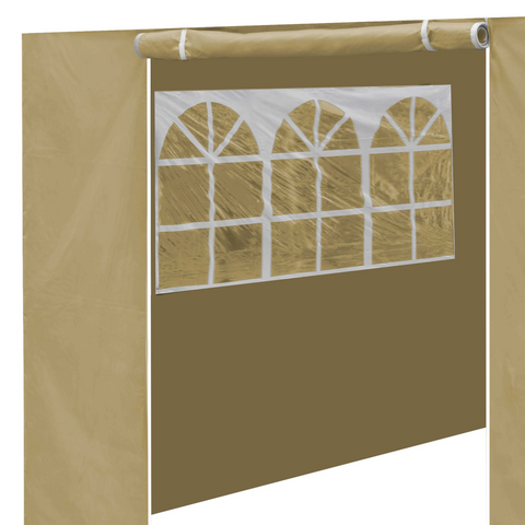 Dellonda Premium 3x3m Gazebo Side Walls/Doors/Windows - Beige - B