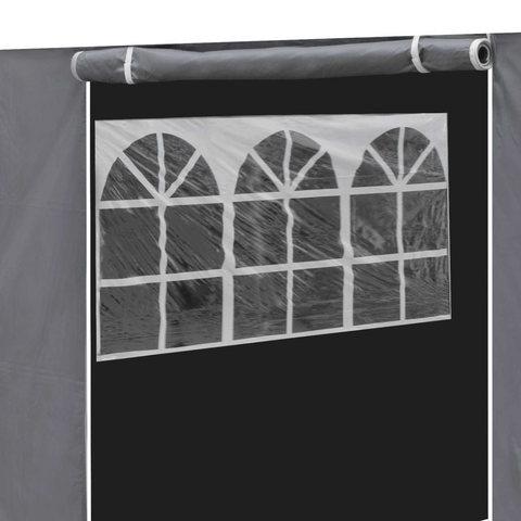 Dellonda Premium 3x3m Gazebo Side Walls/Doors/Windows - Grey - A