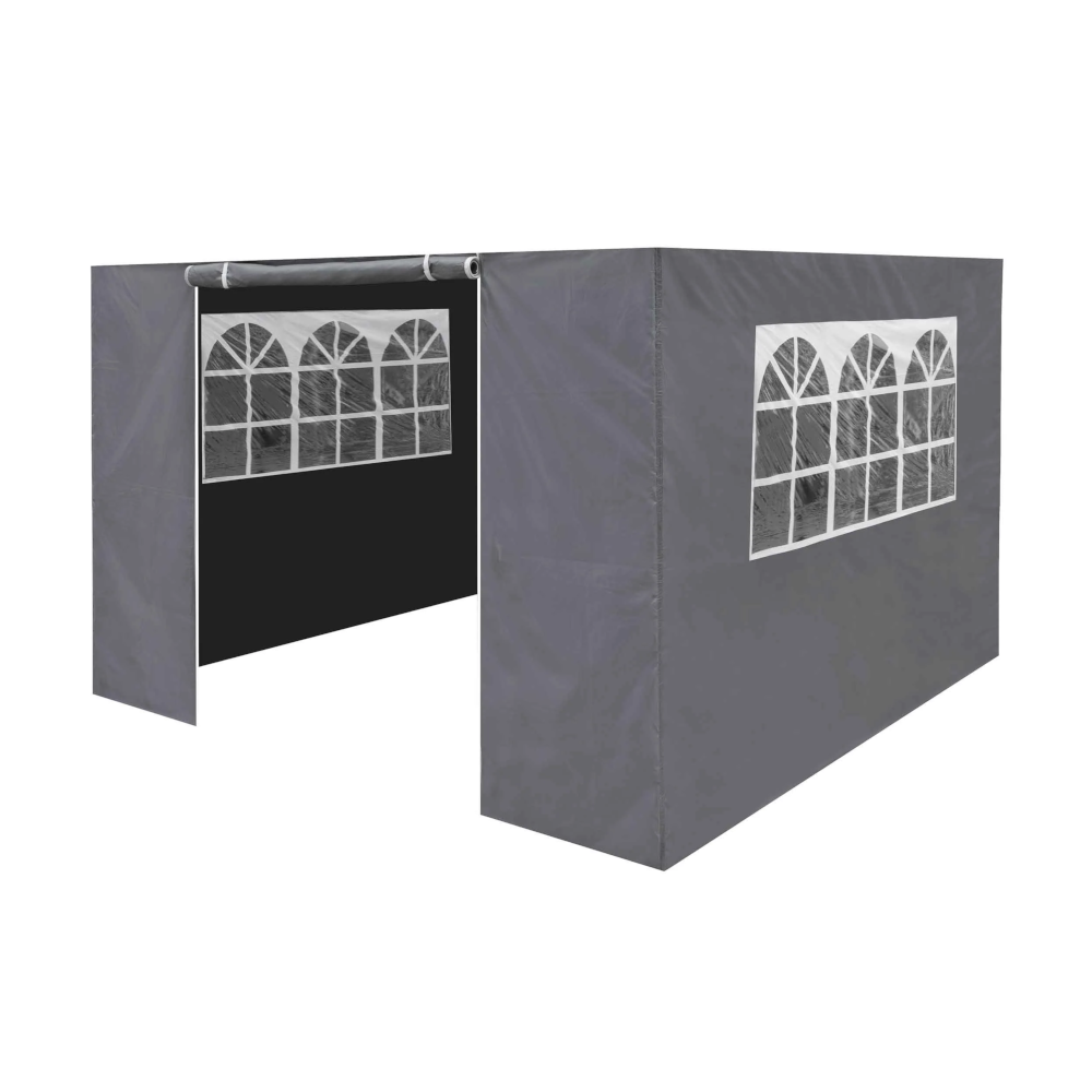 Dellonda DG149 Premium Side Walls, Doors and Window Panel for Pop Up Gazebo, 3m x 3m, Grey