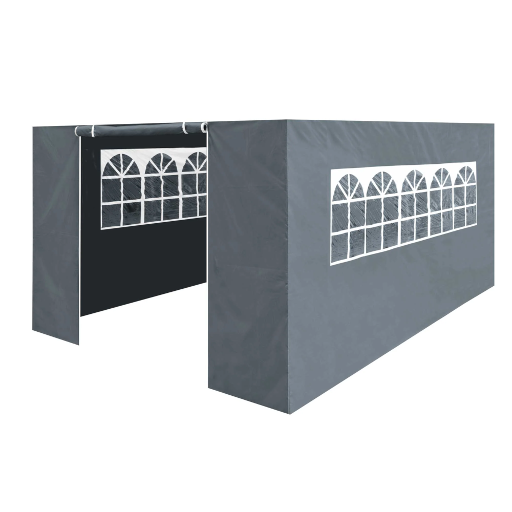 Dellonda DG153 Premium Side Walls, Doors and Window Panel for Pop Up Gazebo, 3m x 4.5m, Grey