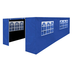 Dellonda DG155 Premium Gazebo Marquee Garden Outdoor Side Walls Doors Window Panel Weather Shade Cover 3m x 6m Blue
