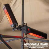 Dellonda Infrared Folding Outdoor Parasol Heater 1600W - A