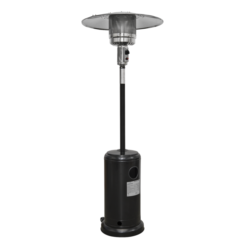 Dellonda DG1 Propane Gas Outdoor Garden Tower Patio Heater Warmer, 13kW (44,350 BTU/hr), Black
