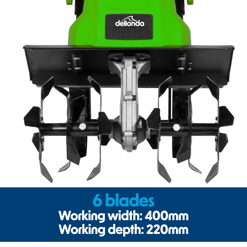 Dellonda DG217 Electric Ground Soil Garden Tiller and Cultivator, 400mm, 1500W