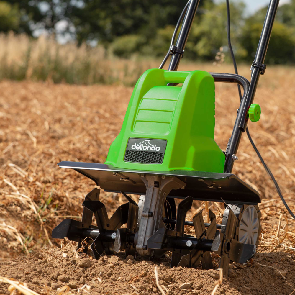 Dellonda DG217 Electric Ground Soil Garden Tiller and Cultivator, 400mm, 1500W