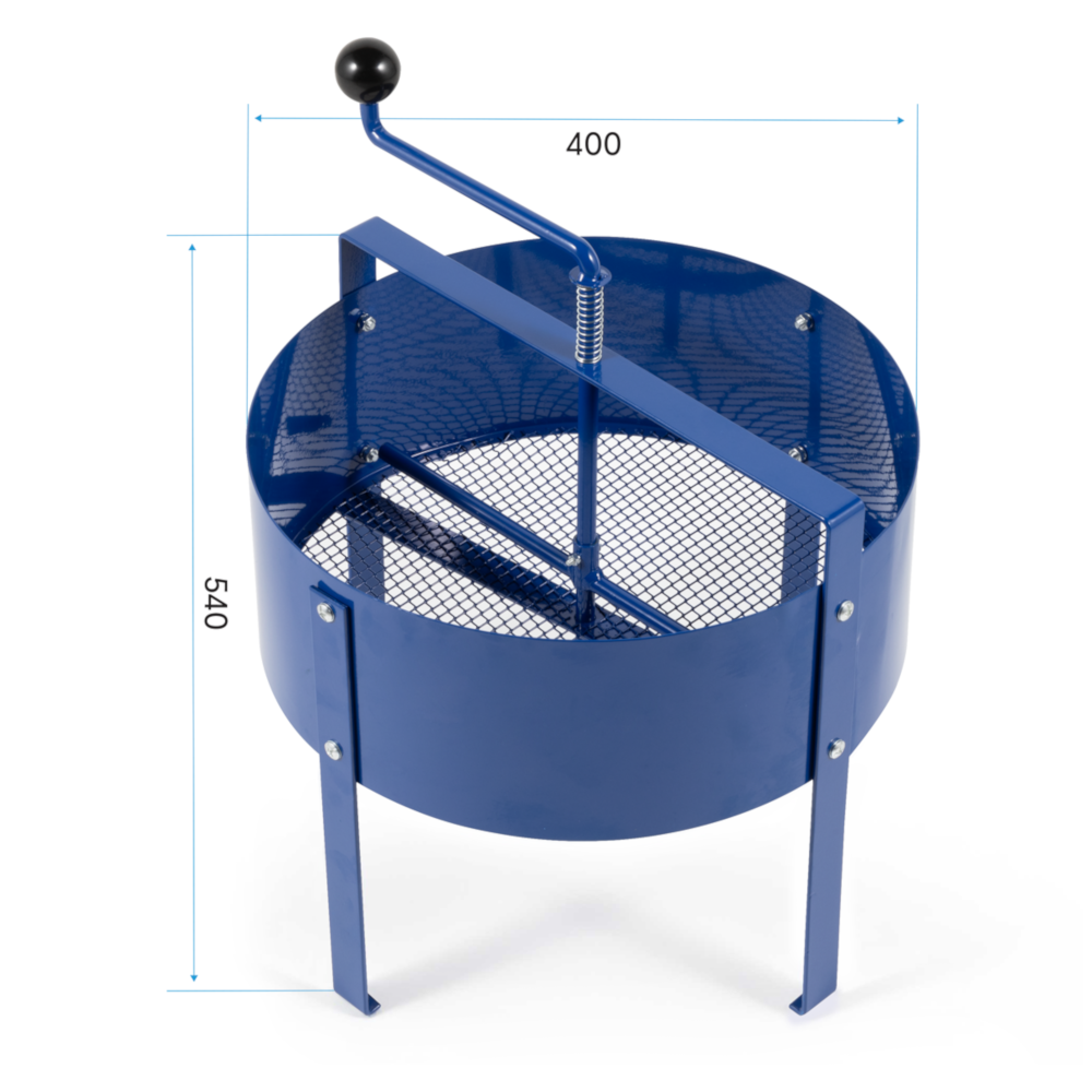 Dellonda DG261 Rotary Garden Soil Compost Earth Sieve Steel Riddle Screener, 400mm Diameter, 7mm Grille