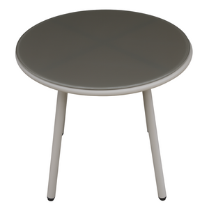 Dellonda DG55 Como 3 Piece Outdoor Garden Patio Steel Bistro Chair and Table Set with Tempered Glass Top, Grey