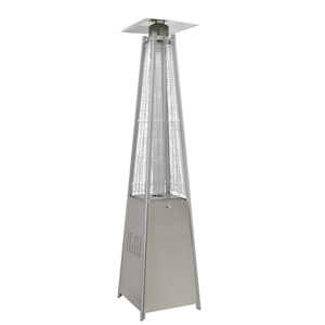 Dellonda DG99 Propane Gas Outdoor Garden Pyramid Patio Heater Warmer, 13kW (44,350 BTU/hr), Stainless Steel