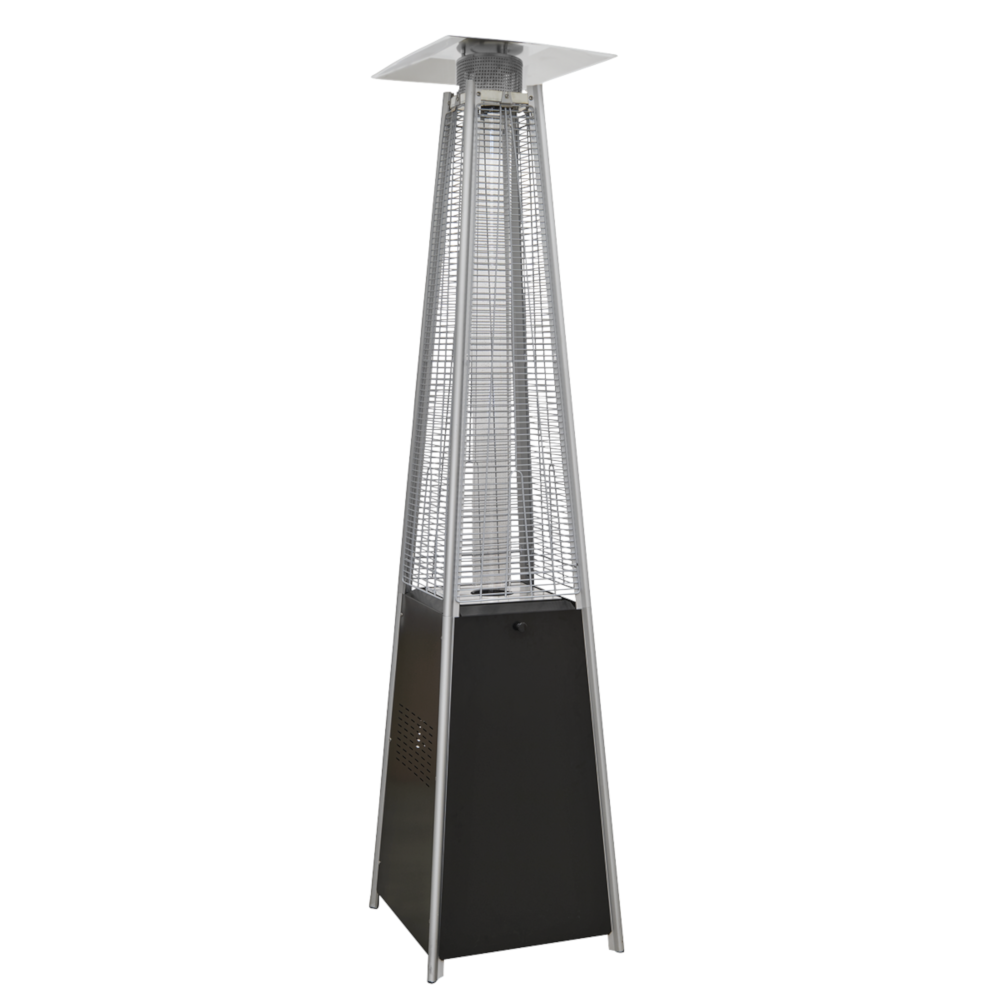 Dellonda DG98 Propane Gas Outdoor Garden Pyramid Patio Heater Warmer, 13kW (44,350 BTU/hr), Black