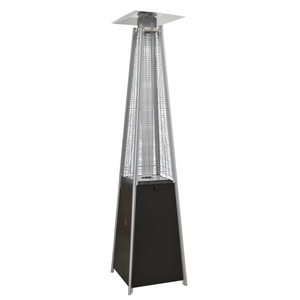 Dellonda DG98 Propane Gas Outdoor Garden Pyramid Patio Heater Warmer, 13kW (44,350 BTU/hr), Black