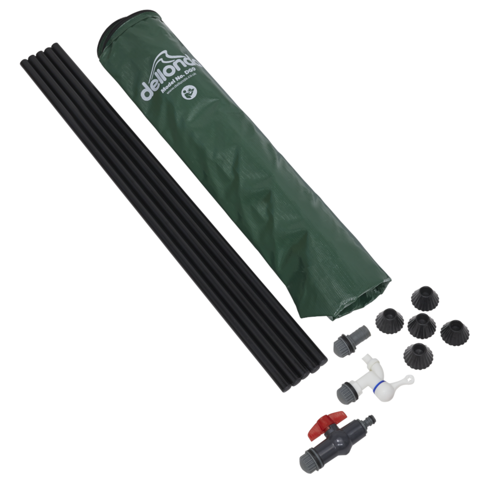 Dellonda DG9 Collapsible PVC Garden Water Storage Butt 250 Litre with Zipped Lid & Drain Taps Green