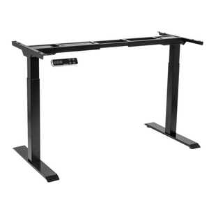 Dellonda DH16 Dual Motor Height Adjustable Electric Computer Desk Frame with Digital Controls, 100kg Capacity, Black