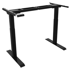 Dellonda DH16 Dual Motor Height Adjustable Electric Computer Desk Frame with Digital Controls, 100kg Capacity, Black