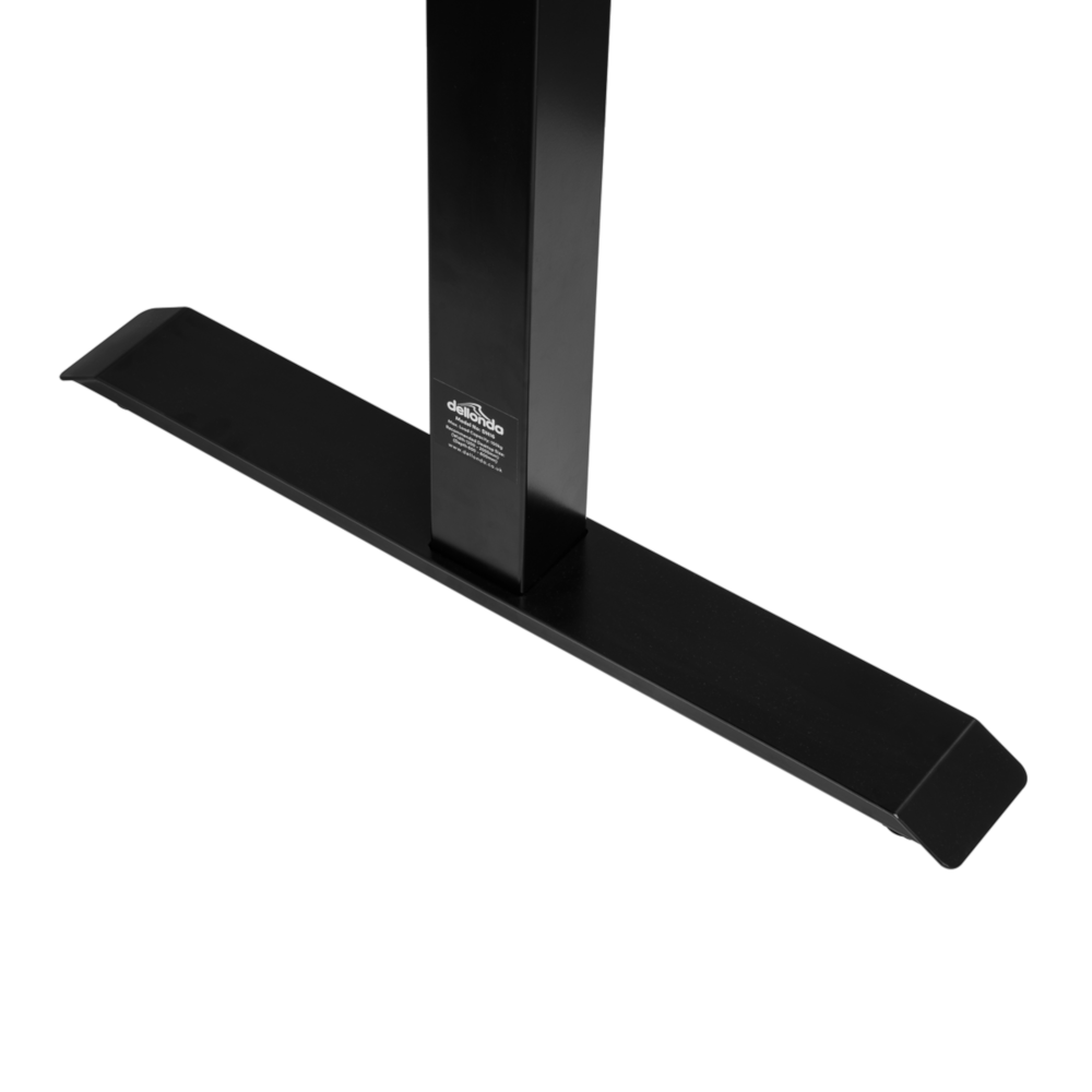 Dellonda DH16 Dual Motor Height Adjustable Electric Computer Desk Frame with Digital Controls, 100kg Capacity, Black