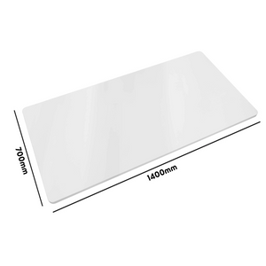 Dellonda DH19 Rectangular Computer Home Office Desk Worktop Desktop, 1400mm x 700mm, White