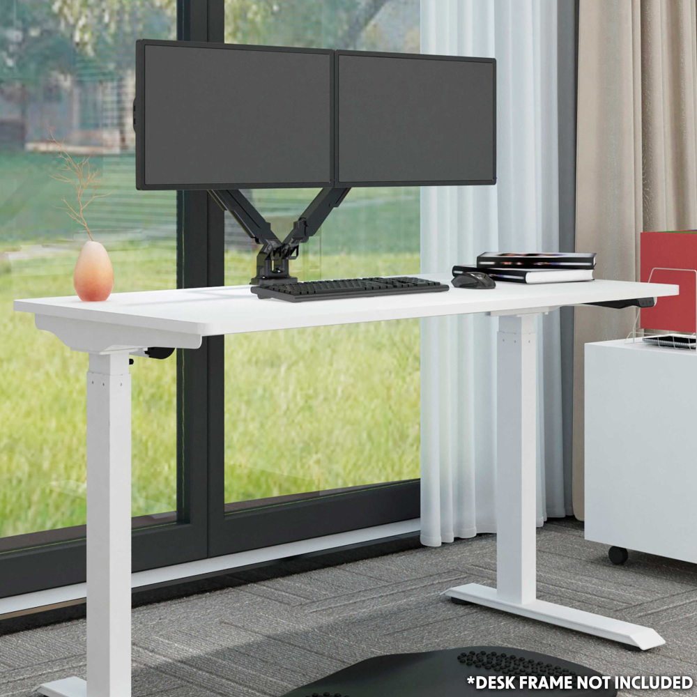 Dellonda DH19 Rectangular Computer Home Office Desk Worktop Desktop, 1400mm x 700mm, White