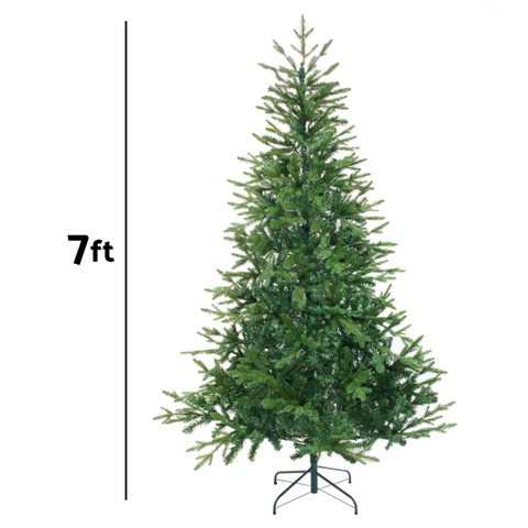 Dellonda 7ft Artificial Christmas Tree with 1480 PE/PVC Mix Tips - A