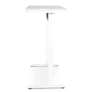 Dellonda DH54 Single Motor Height Adjustable Electric Sit and Stand Computer Desk with Digital Controls, USB Ports and Drawer, 120 x 60cm, 50kg Capacity, White