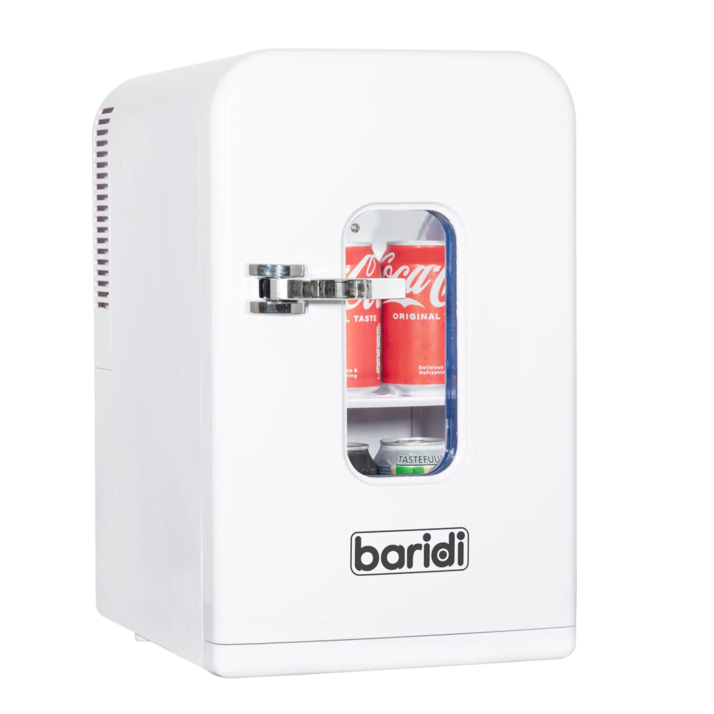 Baridi DH94 Portable Food, Drinks Mini Cooler Fridge and Warmer, 15 Litre Capacity, White