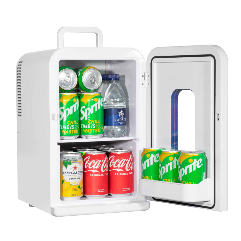 Baridi DH94 Portable Food, Drinks Mini Cooler Fridge and Warmer, 15 Litre Capacity, White