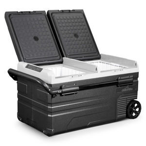 Dellonda DL127 Dual Zone Portable Car Food Fridge, Fridge, Cooler Box with Digital Display, 75 Litre Capacity, 12/24V, Black