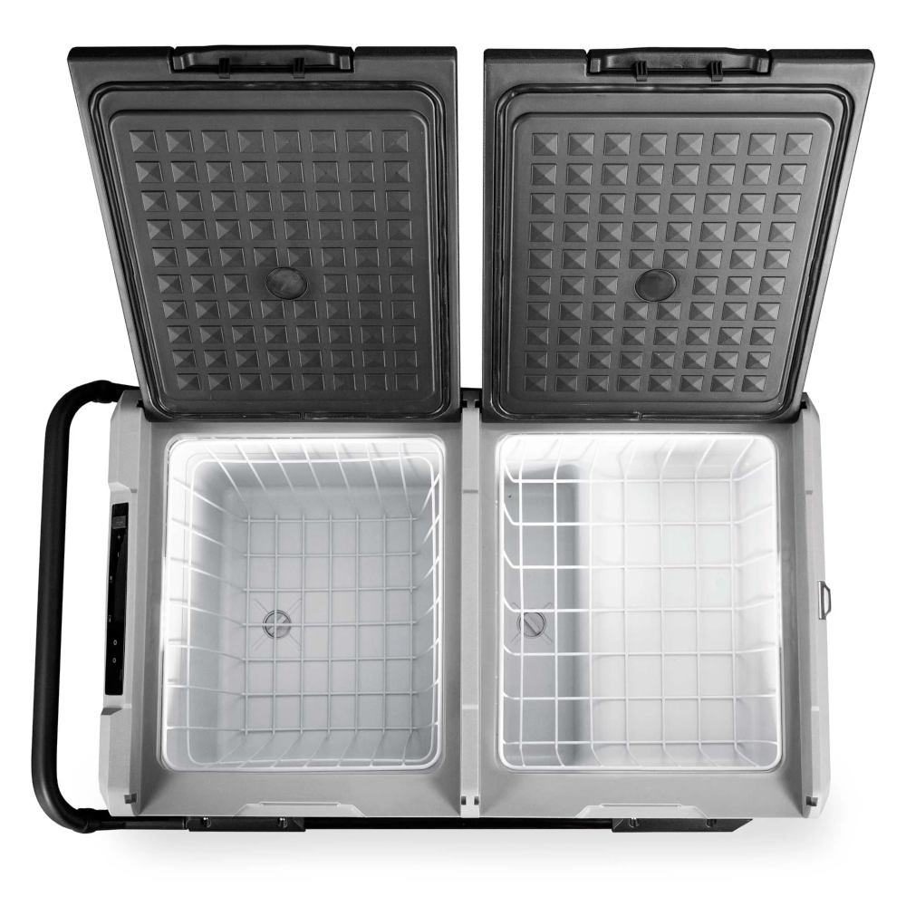 Dellonda DL127 Dual Zone Portable Car Food Fridge, Fridge, Cooler Box with Digital Display, 75 Litre Capacity, 12/24V, Black