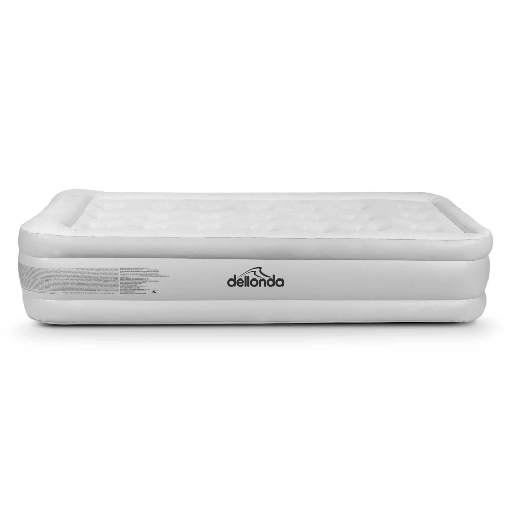 Dellonda DL144 Single High Raised Air Mattress Camping Bed with Removable Electric Pump