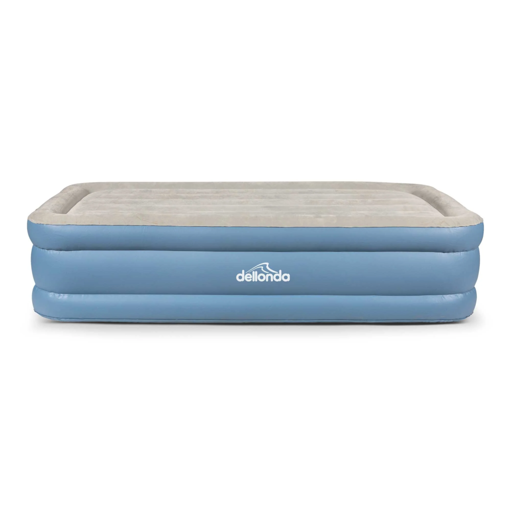 Dellonda DL146 Single High Raised Air Mattress Camping Bed with Built-In Electric Pump