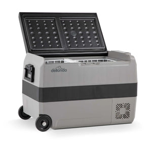 Dellonda DL14 Dual Zone Portable Car Food Fridge, Fridge, Cooler Box with Digital Display, 50 Litre Capacity, 12/24V, Grey
