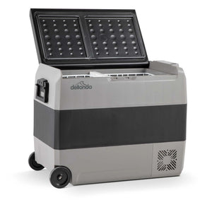 Dellonda DL15 Dual Zone Portable Car Food Fridge, Fridge, Cooler Box with Digital Display, 60 Litre Capacity, 12/24V, Grey