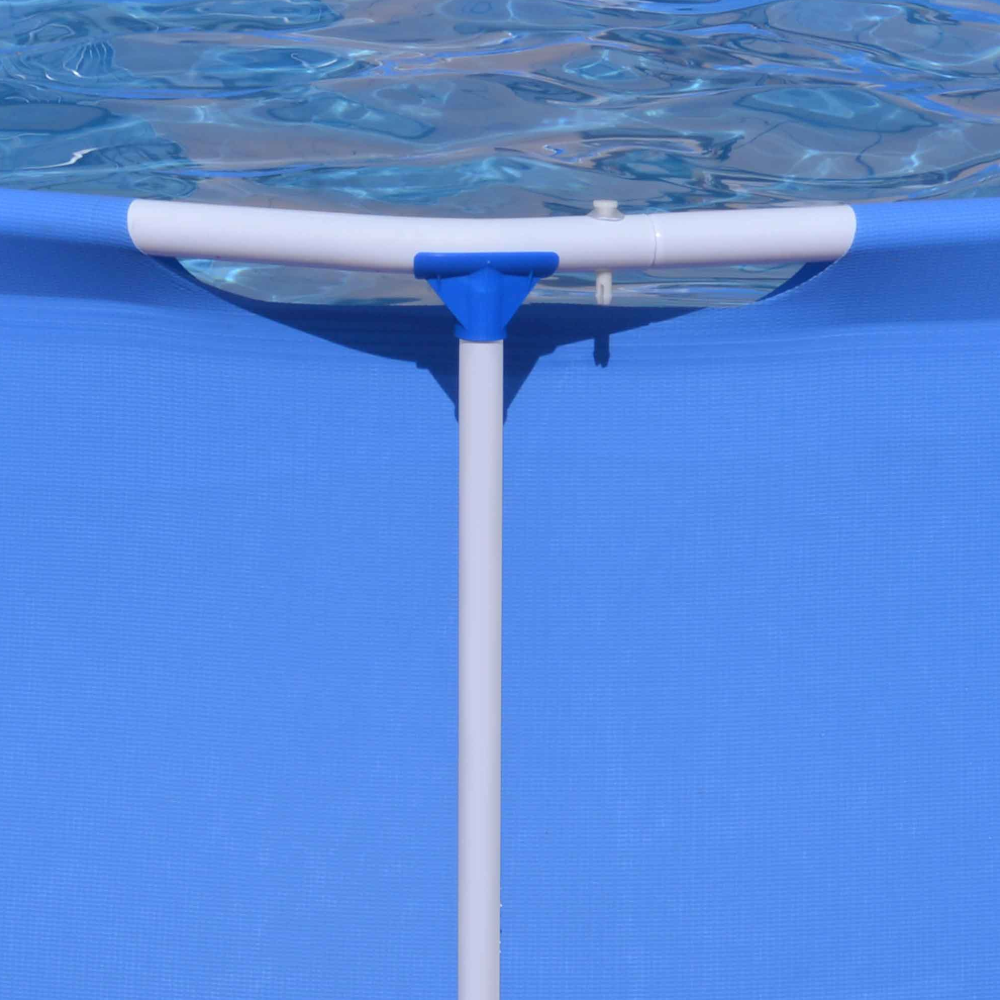 Dellonda DL19 Super Steel Frame Round Swimming Paddling Pool with Filter Pump, 10ft, Blue