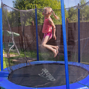 Dellonda DL66 DL67 DL69 Heavy Duty Kids Child Outdoor Bouncer Trampoline with Safety Enclosure Net, Blue