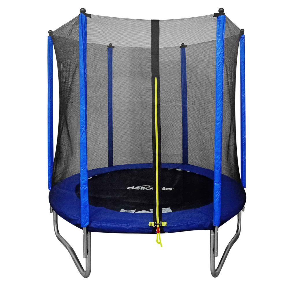 Dellonda DL66 Heavy Duty Kids Child Outdoor Bouncer Trampoline with Safety Enclosure Net, 6ft, Blue