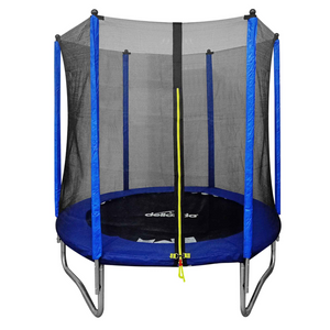 Dellonda DL66 Heavy Duty Kids Child Outdoor Bouncer Trampoline with Safety Enclosure Net, 6ft, Blue