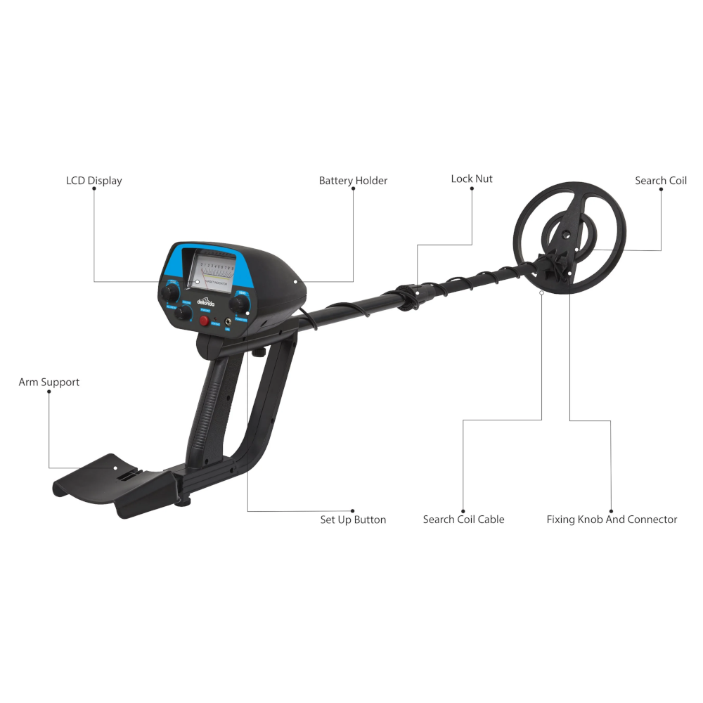 Dellonda DL6 Lightweight Metal Detector with High Accuracy Pinpoint Function
