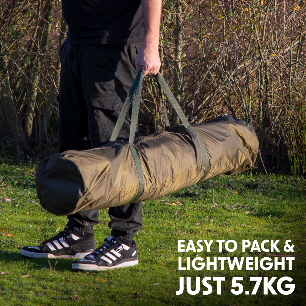 Dellonda DL75 Portable One Person Fishing Camping Weatherproof Bivvy Tent Shelter Cover, Green