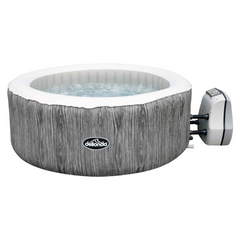 Dellonda DL89 Outdoor Inflatable Hot Tub Bubble Spa 4-6 People with Smart Pump Wood Effect