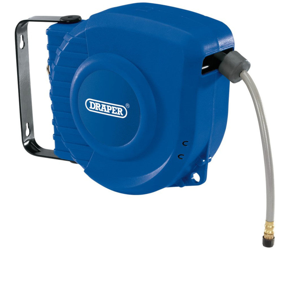 Draper 15047 Retractable Air Tool Reinforced PVC Hose Reel 6.5mm 12 Metre 1/4" BSP