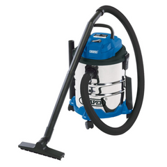 Draper 20515 Wet and Dry Vacuum Cleaner with Stainless Steel Tank 20 Litre 1250W 230V